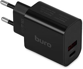 Сетевое зарядное устройство Buro BUWD1, USB-C + USB-A, 20Вт, 3A, черный [buwd18p110bk]