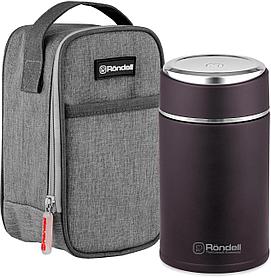 Термос для еды Rondell Tierno RDS-1661 0.7л. бордовый с чехлом картонная коробка