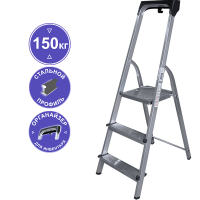 Стремянка профессиональная алюминиевая 10 ступеней 130 мм органайзер NV3118 Новая высота 3118110