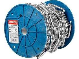 Цепь сварная длиннозвенная, оцинк. М8 DIN 763 (бухта 10 м) STARFIX
