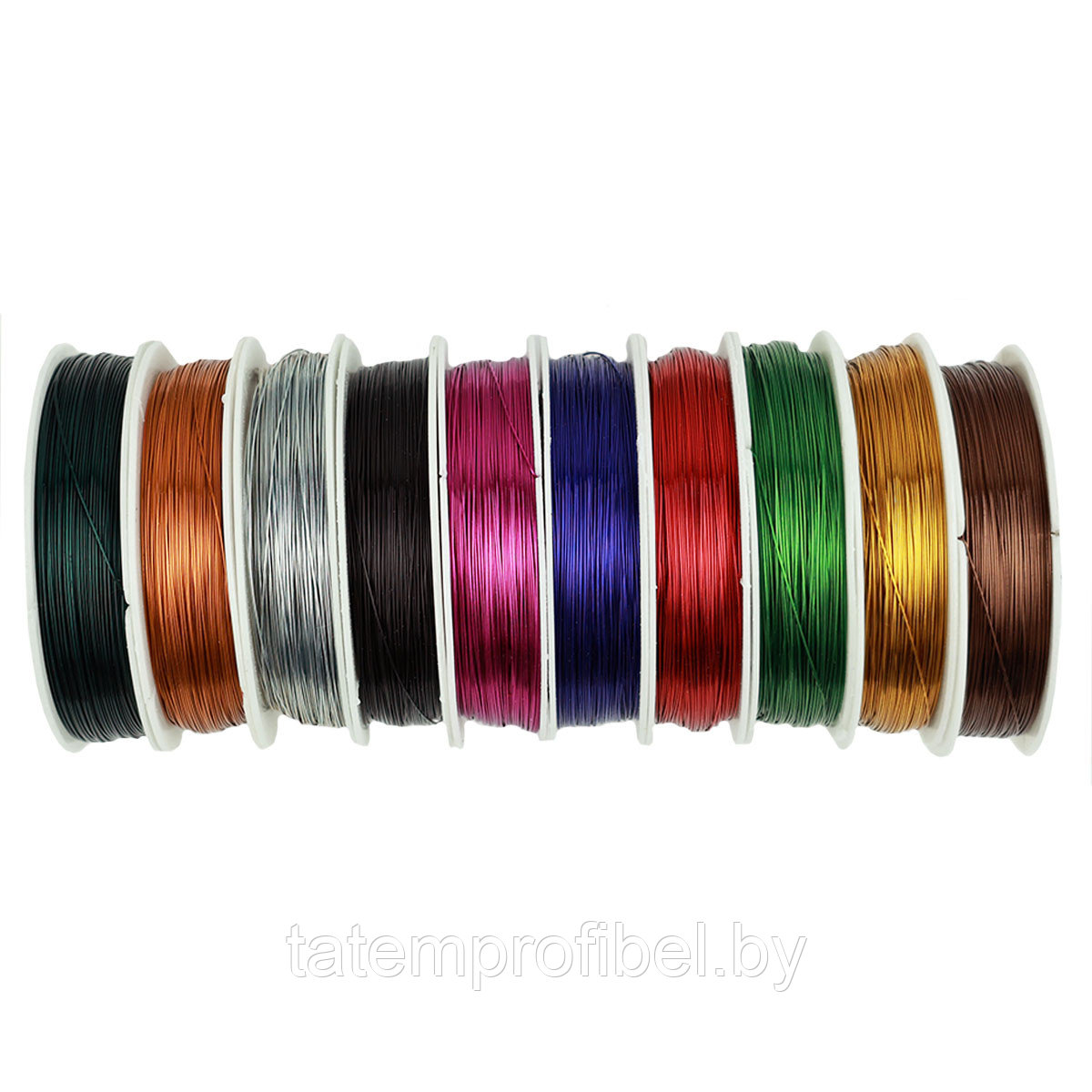 Проволока для бисероплетения, диаметр 0.4 мм, 50 м (упак 10 шт) ассорти
