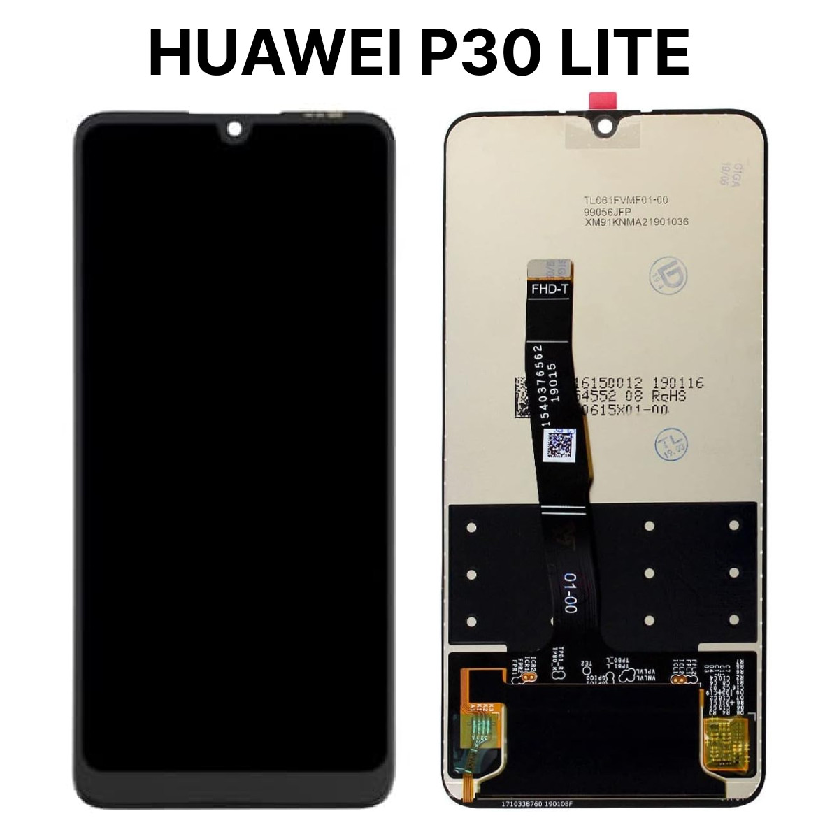 Экран для Huawei P30 Lite (MAR-LX1M) с тачскрином, черный