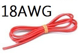 Rake 18AWG 294/0.06 OD2.8MM красный (1метр)
