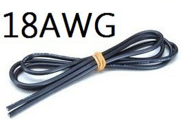 Rake 18AWG 294/0.06 OD2.8MM черный (1метр)
