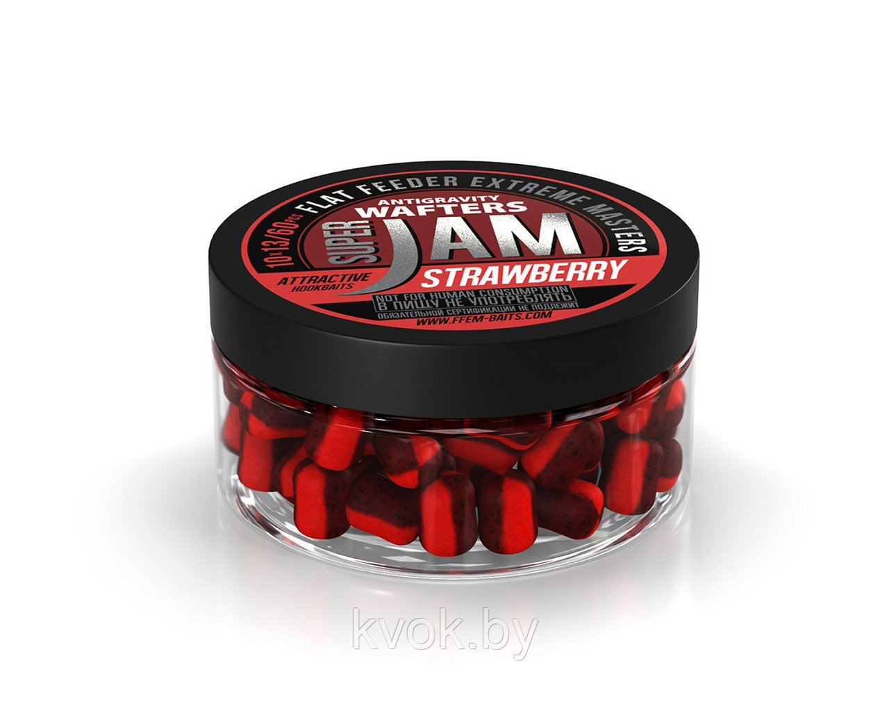 Бойлы вафтерсы FFEM Jam Wafters Strawberry/ Клубника 10x13мм