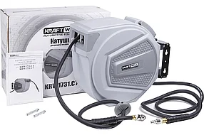 Катушка KraftWell KRW1731.C7 для раздачи воздуха/воды, закрытая пластиковая 20 м