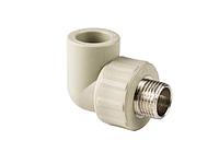 Колено ПП комб. нар. 25х1/2", сер. РТП