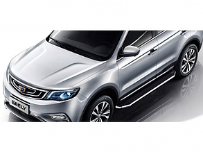 Защита порогов (комплект 2шт) площадка Preium Geely Atlas