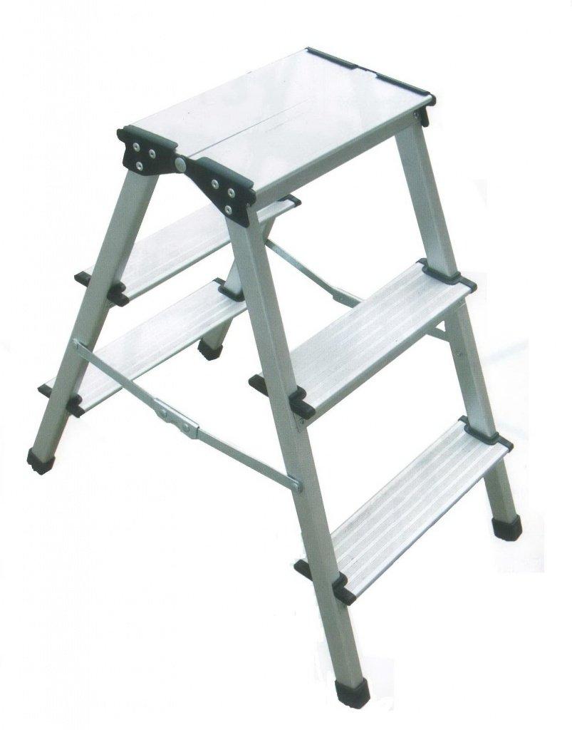 Стремянка алюминий-сталь 3 ступени органайзер NV1135 Новая высота 1135103