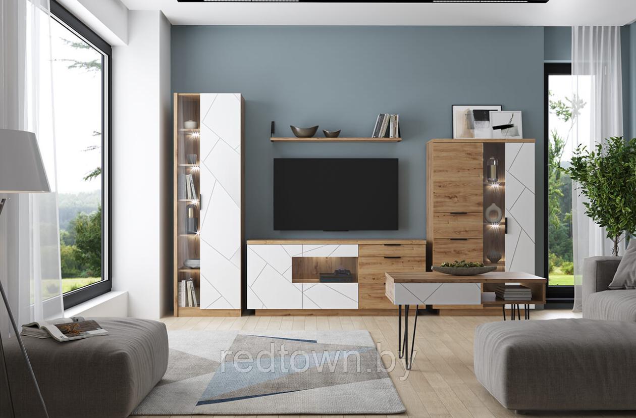 Гостиная модульная KAYLAS дуб наварра / эко джелато