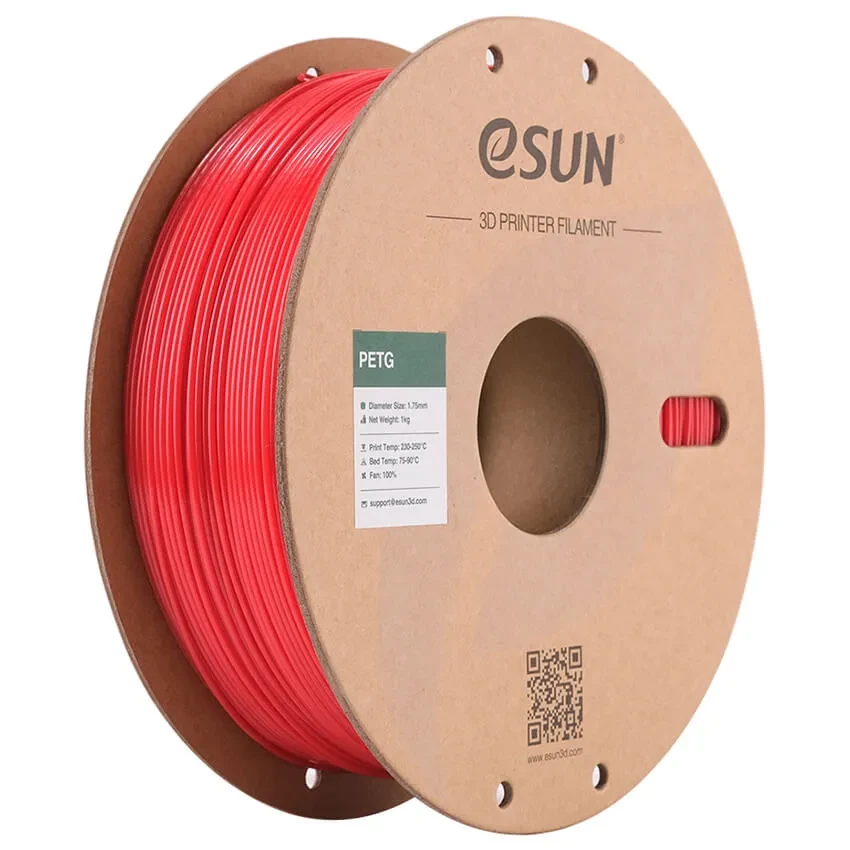 Катушка PETG-пластика ESUN 1.75 мм 1кг., алая (PETG175SR1/PETG175R1P1)