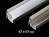 Алюминиевый профиль угловой с экраном 17х17 для LED ленты, фото 2