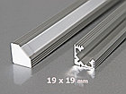 Алюминиевый профиль угловой с экраном 19х19 для LED ленты, фото 2