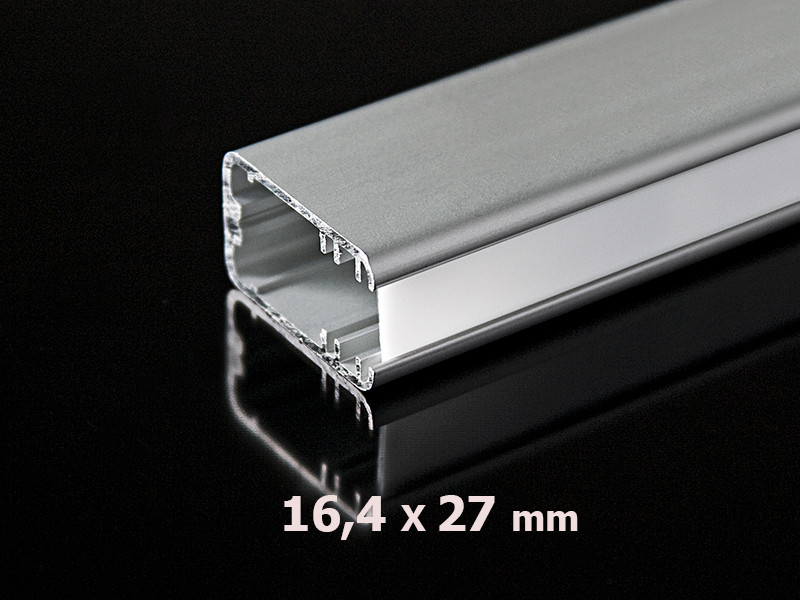 Алюминиевый профиль 16,4x27 для LED ленты