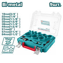 Набор биметаллических коронок TOTAL TACSH0132 (9 шт)