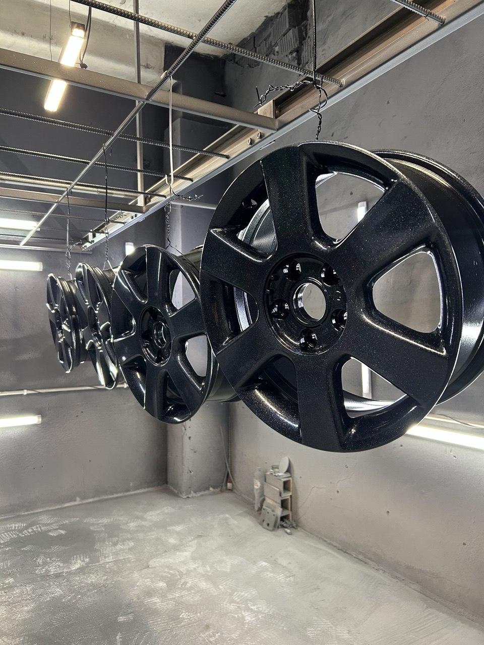 Порошковая покраска дисков (без пескоструйной обработки)