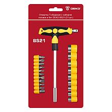 Отвертка со сменными битами и головками DEKO BS21 SET 21