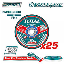 Круг отрезной 125x1,0x22,2 мм по нержавеющей стали TOTAL TAC21012525 (25 шт)