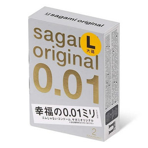 Полиуретановые презервативы Sagami Original 0,01 L-size 2 шт