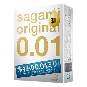 Полиуретановые презервативы Sagami Original 0,01 Extra Lub 2 шт
