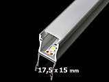 Алюминиевый профиль накладной с экраном 17.5х15 для LED ленты, фото 2