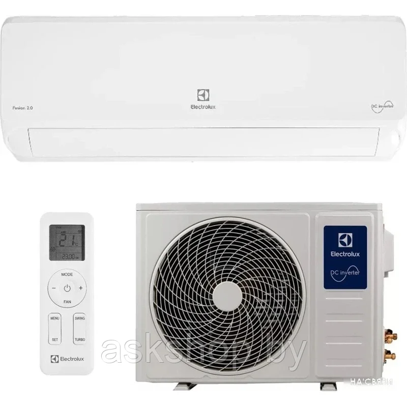 Сплит-система инверторного типа Electrolux Fusion Wave Super DC EACS/I-07HFW/N8 комплект, трубы 1/4 +3/8