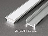 Алюминиевый профиль встраиваемый с экраном 23(30)x10для LED ленты, фото 2