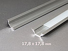Алюминиевый профиль угловой с экраном 17,8х17,8 для LED ленты, фото 2