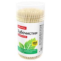 Зубочистки деревянные OfficeClean, 150шт., в баночке (цена без НДС)