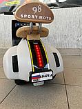 Детский электроскутер RiverToys K444PX-A (серый) сиденье эко-кожа+фонарь, фото 6