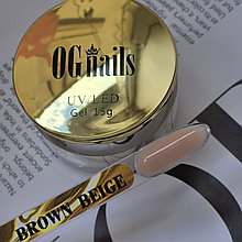 Гель OGnails камуфлирующий Premium Brown Biege, 15 мл