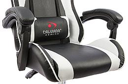 Вибромассажное кресло Calviano ASTI ULTIMATO black/white/black