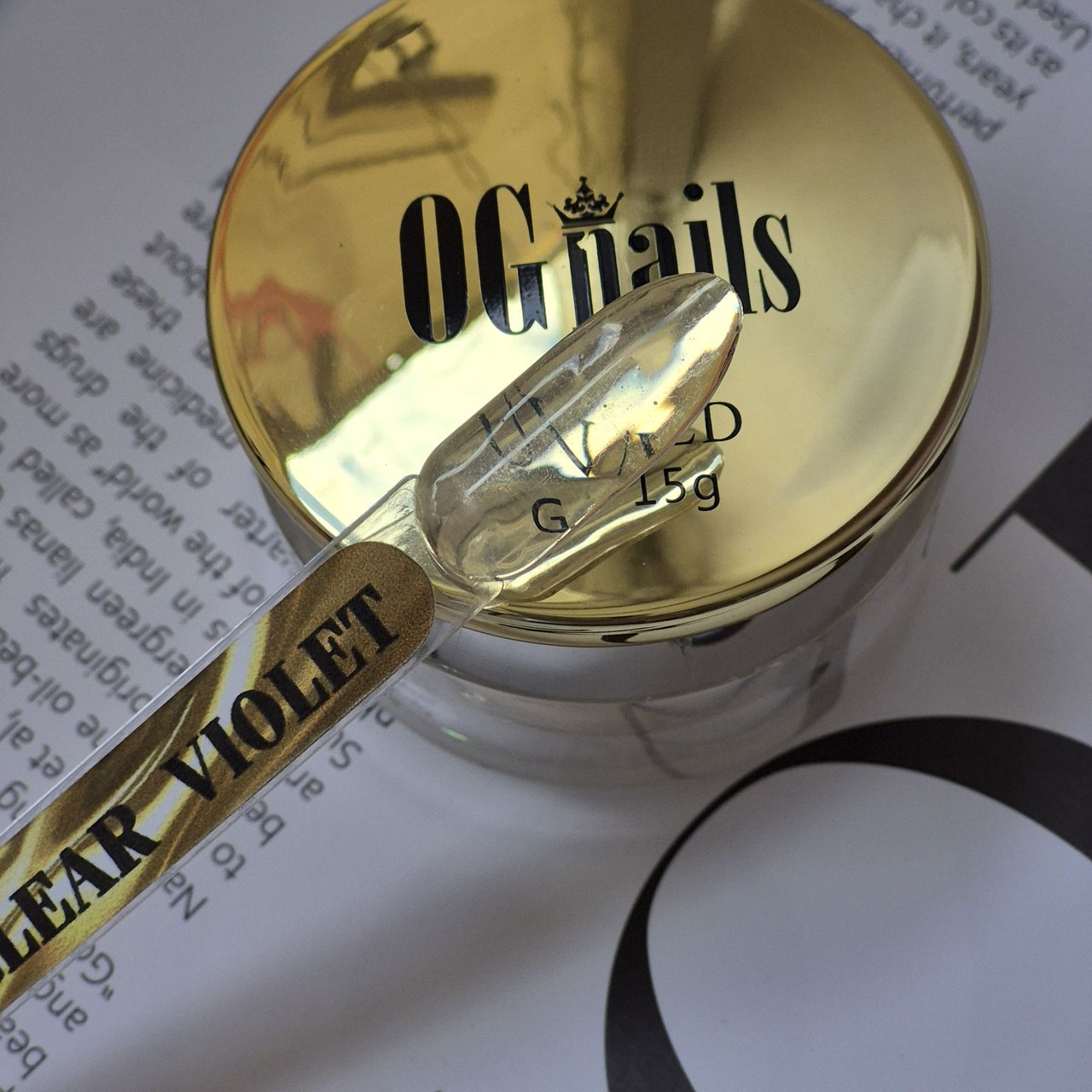 Гель OGnails прозрачный Premium Clear Violet, 50 мл