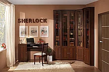 Глазовская мебельная фабрика - Мебель в магазинах "Аксамит" Библиотека Sherlock (Орех Шоколадный)