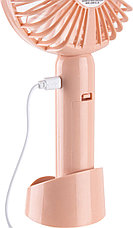Настольный вентилятор Energy EN-0610 розовый USB (4 Вт) аккумулятор, фото 2