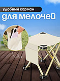 Стул складной туристический табуретка (белый), фото 4