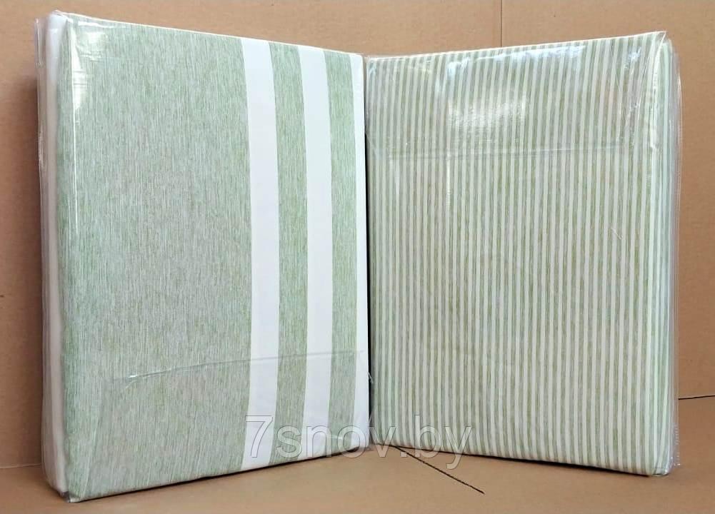 Простыня из хлопка на резинке 160х200 oxygen цвет фисташковый