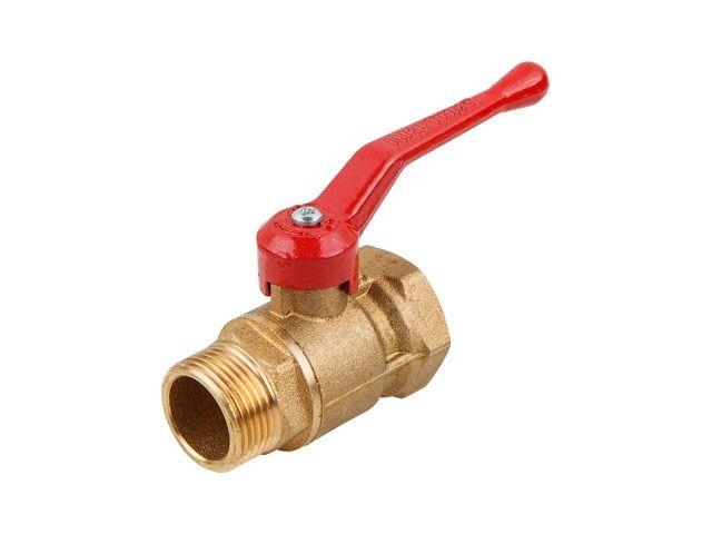 Кран шаровый 1 1/2" нар.-вн. ручка PN1,6 МПа, 11Б27п5, Цветлит (ЦРБ0087)