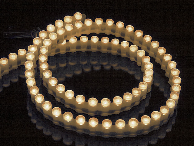 Светодиодная лента DIP LED 12В белая тёплая