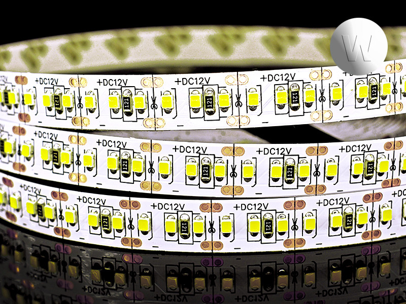 Светодиодная лента SMD 2025 204LED 24W 12V IP20(33) белый холодный