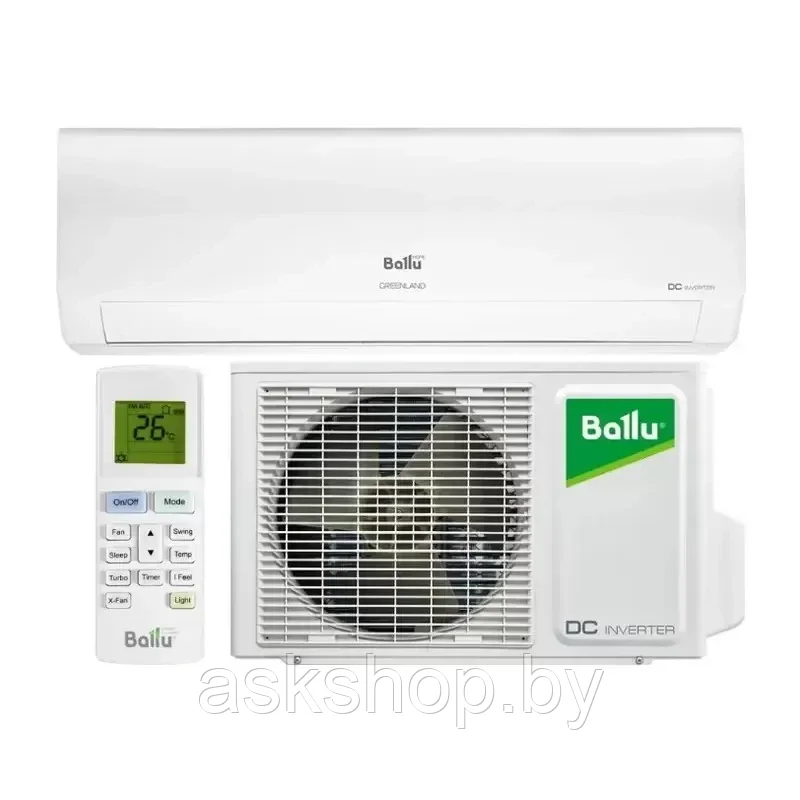 Сплит-система инверторного типа Ballu Greenland DC BSGRI-09HN8_22Y комплект, трубы 1/4 + 3/8
