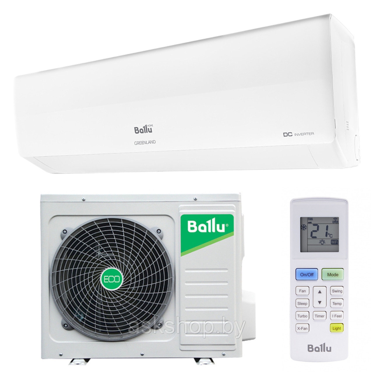 Сплит-система инверторного типа Ballu Eco Smart DC BSYI-12HN8_V4 комплект, трубы 1/4 + 3/8