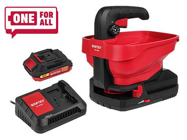 Аккумуляторная сеялка разбрасыватель WORTEX CSP 1805 (ALL1 SOLO)