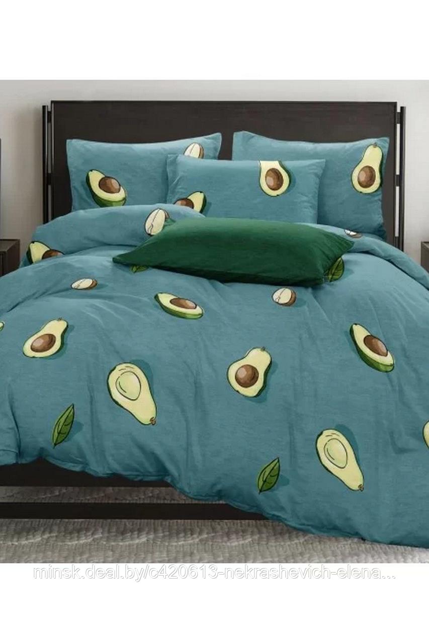 Постельное белье евро из бязи avocado СонМаркет