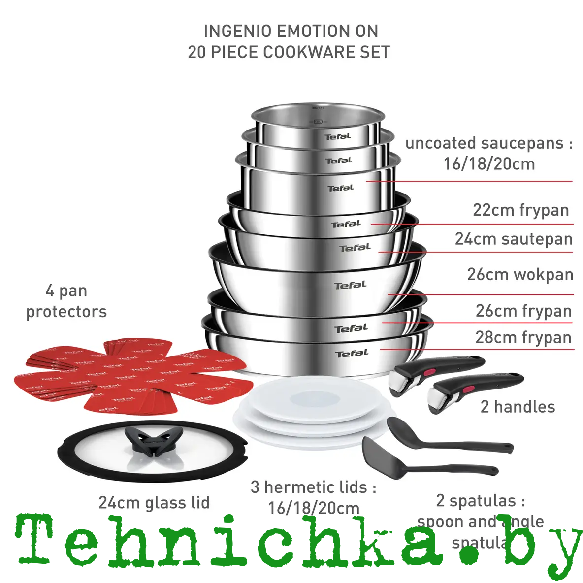 Набор кастрюль и сковородок Tefal Ingenio Emotion L897SJ04