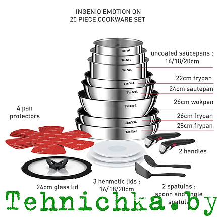 Набор кастрюль и сковородок Tefal Ingenio Emotion L897SJ04, фото 2