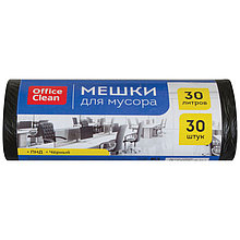 Мешки для мусора 30л OfficeClean ПНД, 48*55см, 7мкм, 30шт., черные, в рулоне Цена без НДС!