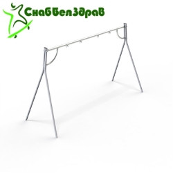 Качели двойные на металлических стойках