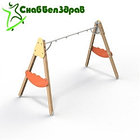Качели на деревянных стойках двойные, фото 5