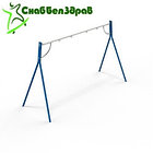 Качели двойные на металлических стойках с подвеской, фото 2